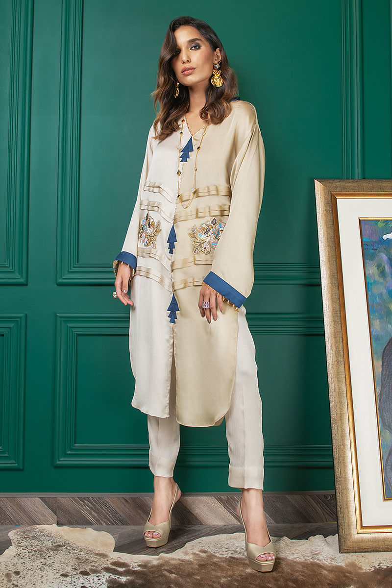 Wardha Saleem | Luxury Pret Fusion Wear | WS22-033 - Ladies Clothes 