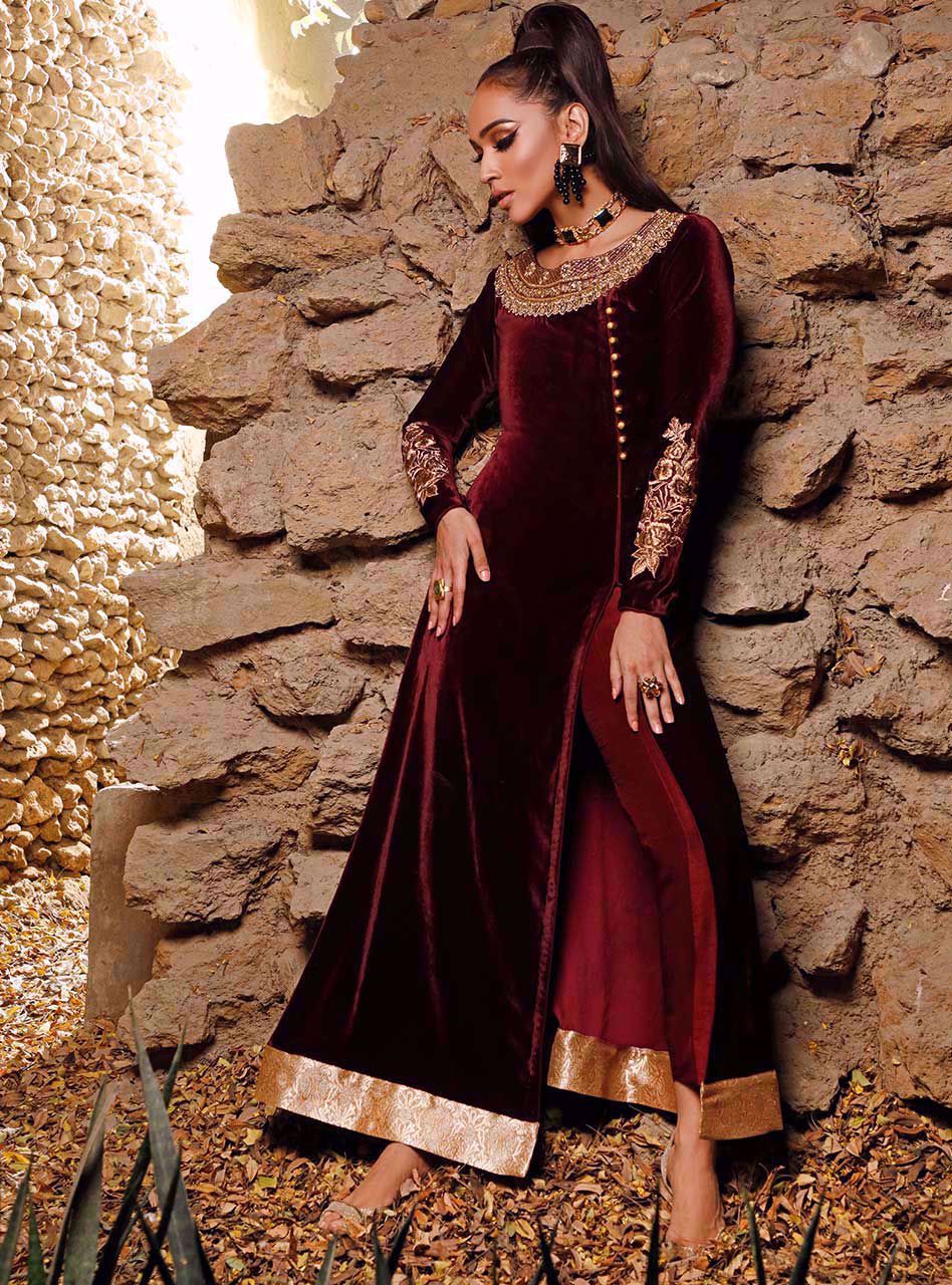 Zainab Chottani | Semi Formals | ALIZARIN CRIMSON - Ladies Clothes - Maria Faisal