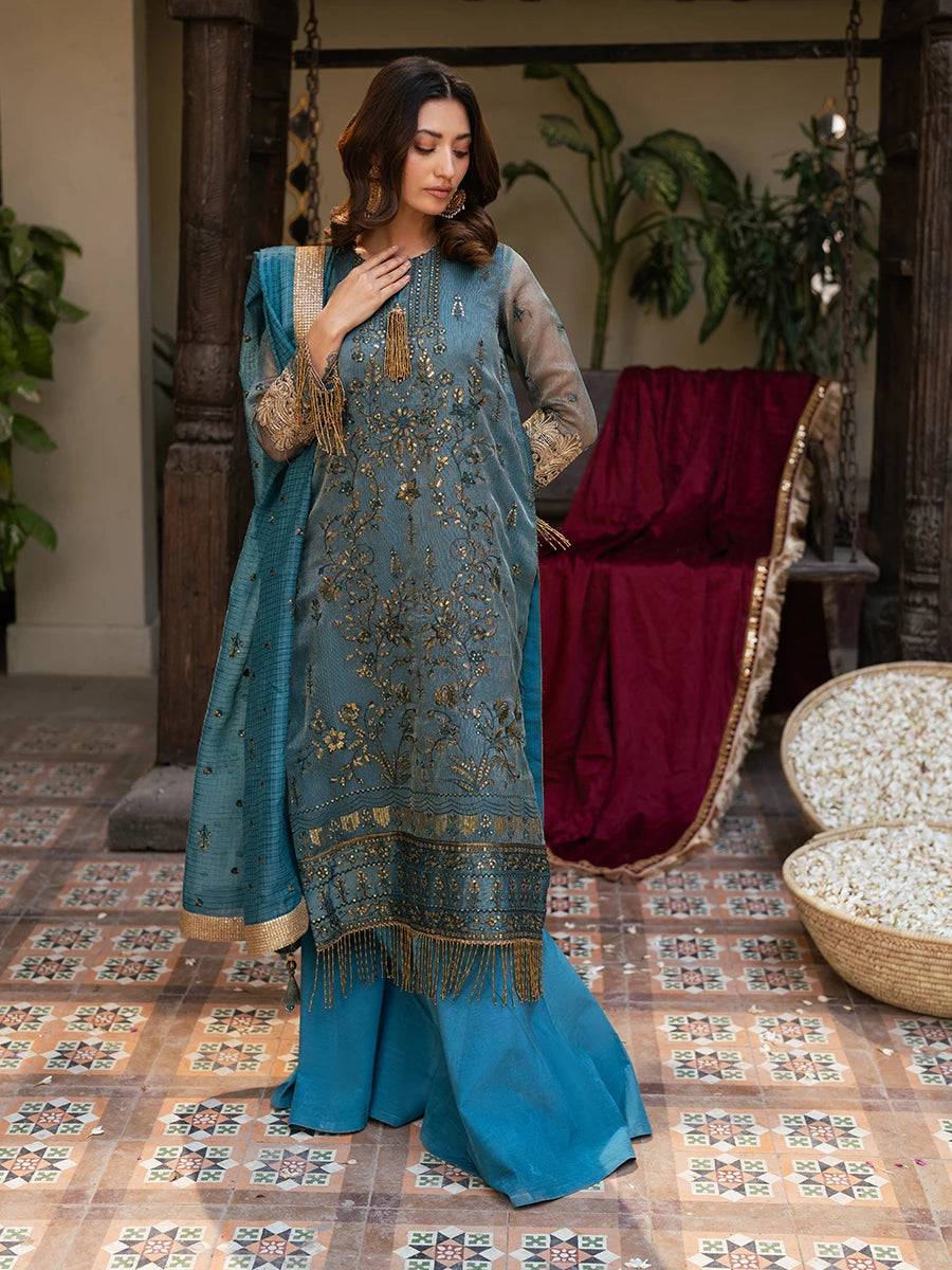 Salitex | Signature Festive Chiffon | JI039 by Maria Faisal - Registered Vendor of : Salitex - type : Ladies Clothes - 100% original wedding dresses