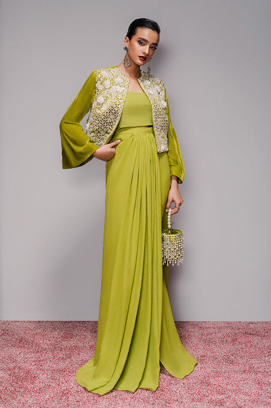 Haute Form | Rose Winter Plush | Breathing Neon - Ladies Clothes - Maria Faisal