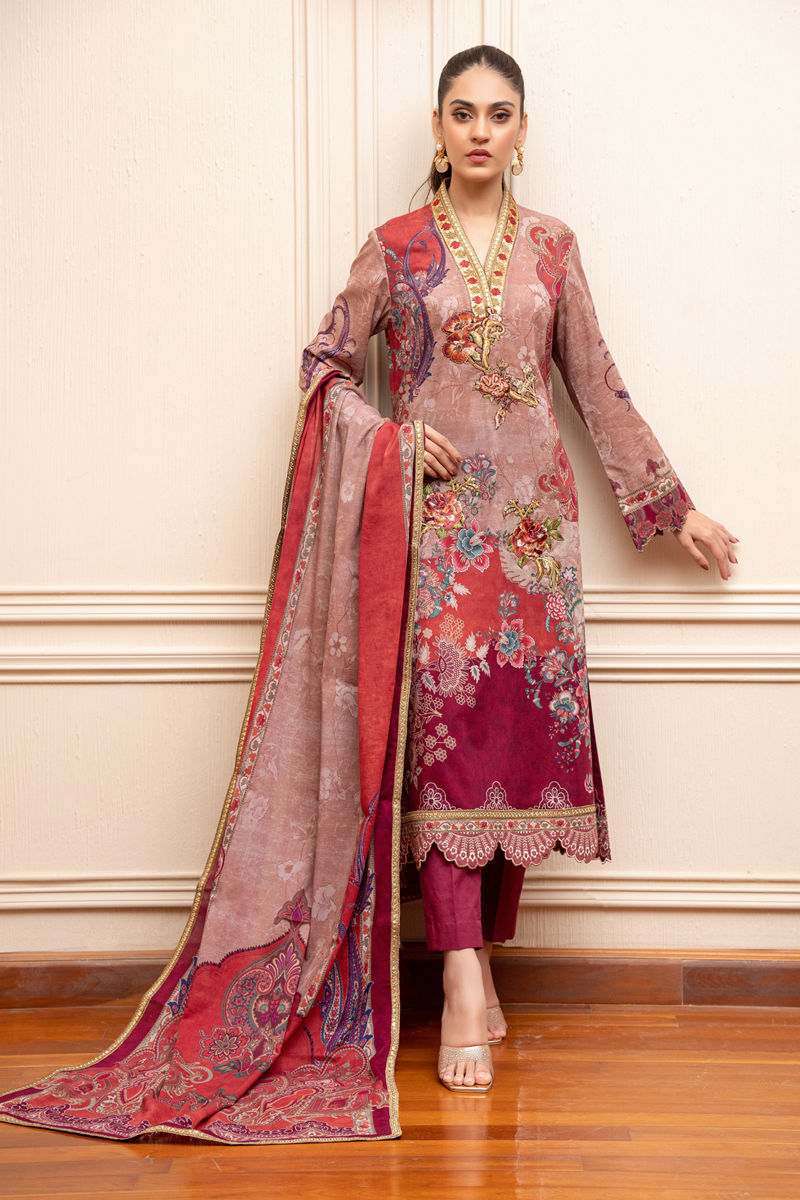 Shamaeel Ansari | Gulrang Lawn | LP-06 - Ladies Clothes - Maria Faisal