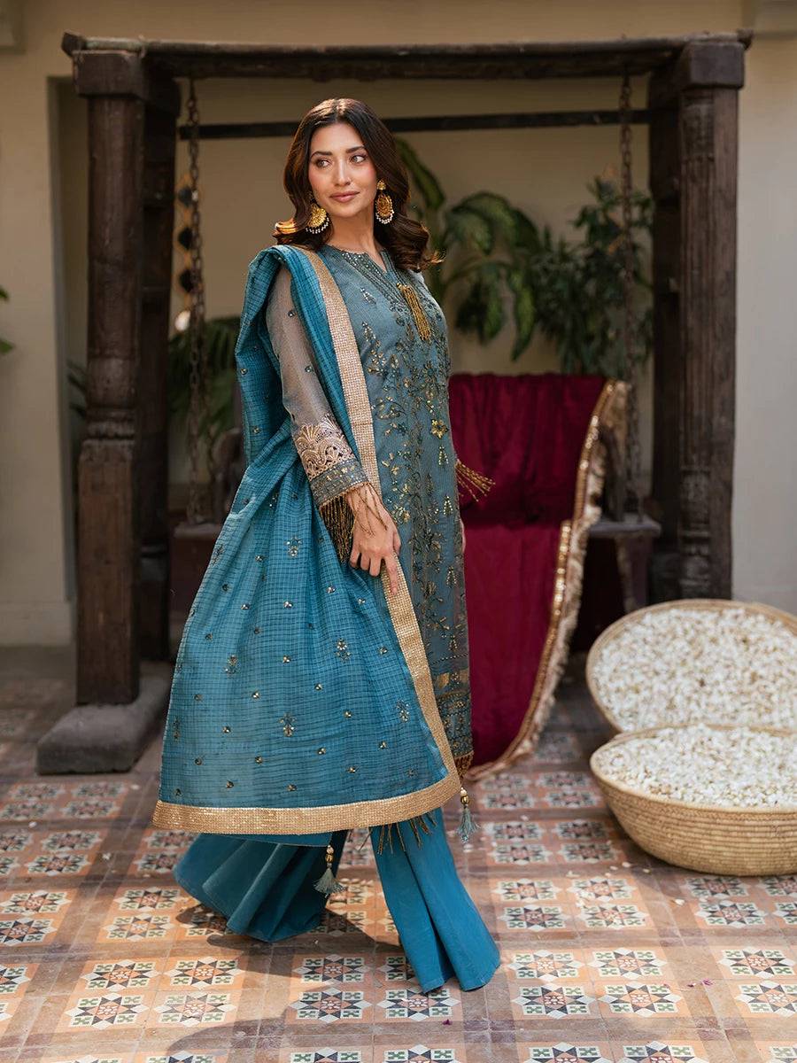 Salitex | Signature Festive Chiffon | JI039 by Maria Faisal - Registered Vendor of : Salitex - type : Ladies Clothes - 100% original wedding dresses
