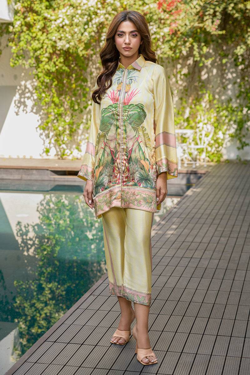 Fatima Khan | Eid Digital Silk Prints | Tropical Bliss by Maria Faisal - Registered Vendor of : Fatima Khan - type : Ladies Clothes - 100% original wedding dresses