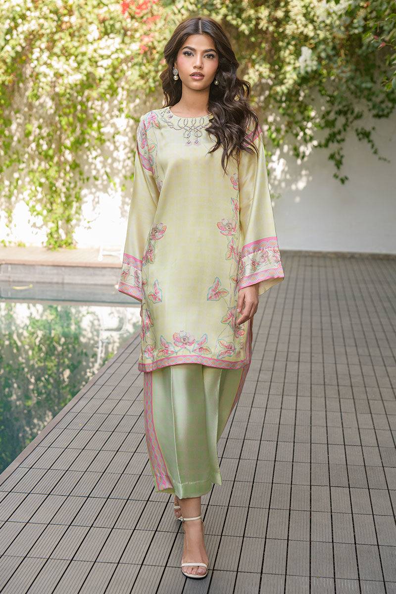 Fatima Khan | Eid Digital Silk Prints | Blossoms by Maria Faisal - Registered Vendor of : Fatima Khan - type : Ladies Clothes - 100% original wedding dresses