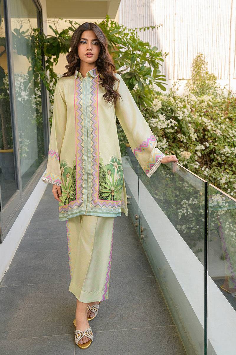 Fatima Khan | Eid Digital Silk Prints | Pastel Orchid by Maria Faisal - Registered Vendor of : Fatima Khan - type : Ladies Clothes - 100% original wedding dresses
