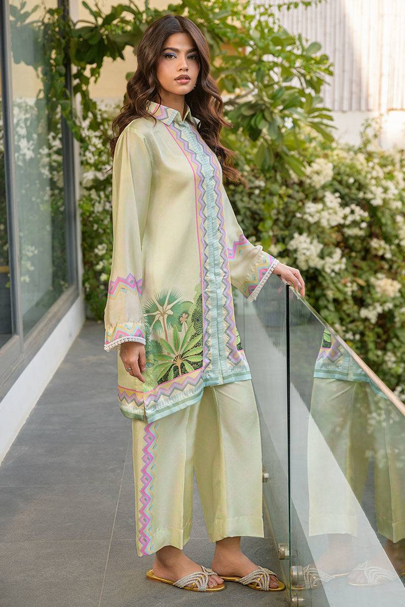 Fatima Khan | Eid Digital Silk Prints | Pastel Orchid by Maria Faisal - Registered Vendor of : Fatima Khan - type : Ladies Clothes - 100% original wedding dresses