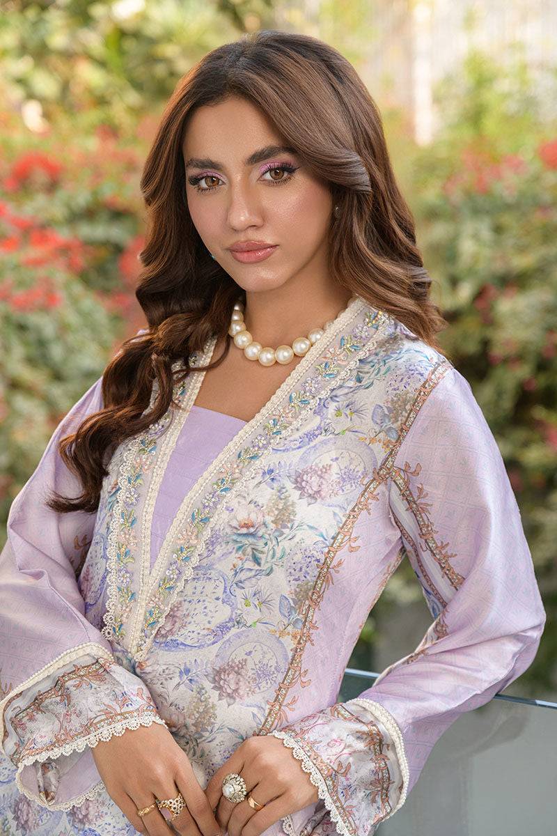 Fatima Khan | Eid Digital Silk Prints | Aqua Coral by Maria Faisal - Registered Vendor of : Fatima Khan - type : Ladies Clothes - 100% original wedding dresses