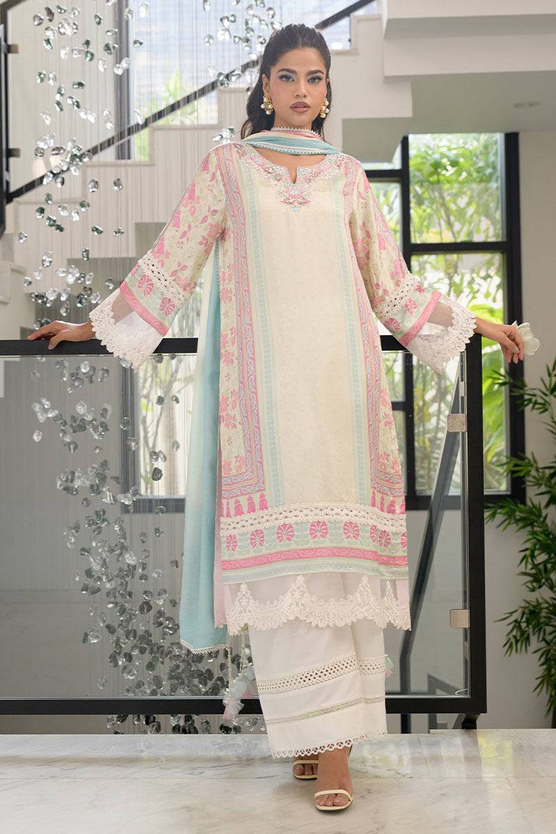 Fatima Khan | Eid Digital Silk Prints | Sage Orchid by Maria Faisal - Registered Vendor of : Fatima Khan - type : Ladies Clothes - 100% original wedding dresses