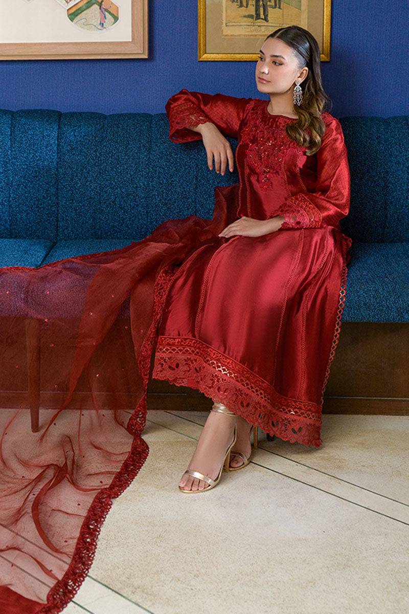 Fatima Khan | La Fleur Eid Edit | Scarlet by Maria Faisal - Registered Vendor of : Fatima Khan - type : Ladies Clothes - 100% original wedding dresses