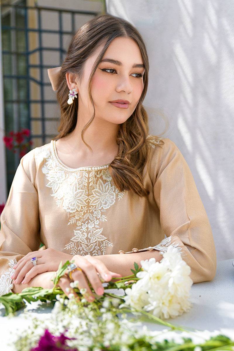 Fatima Khan | La Fleur Eid Edit | Beigetastic by Maria Faisal - Registered Vendor of : Fatima Khan - type : Ladies Clothes - 100% original wedding dresses