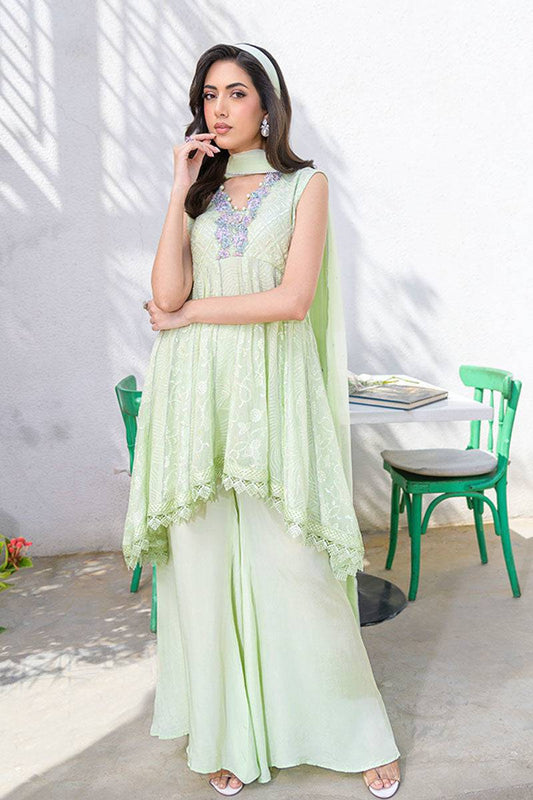 Fatima Khan | La Fleur Eid Edit | Pale Pistachio by Maria Faisal - Registered Vendor of : Fatima Khan - type : Ladies Clothes - 100% original wedding dresses