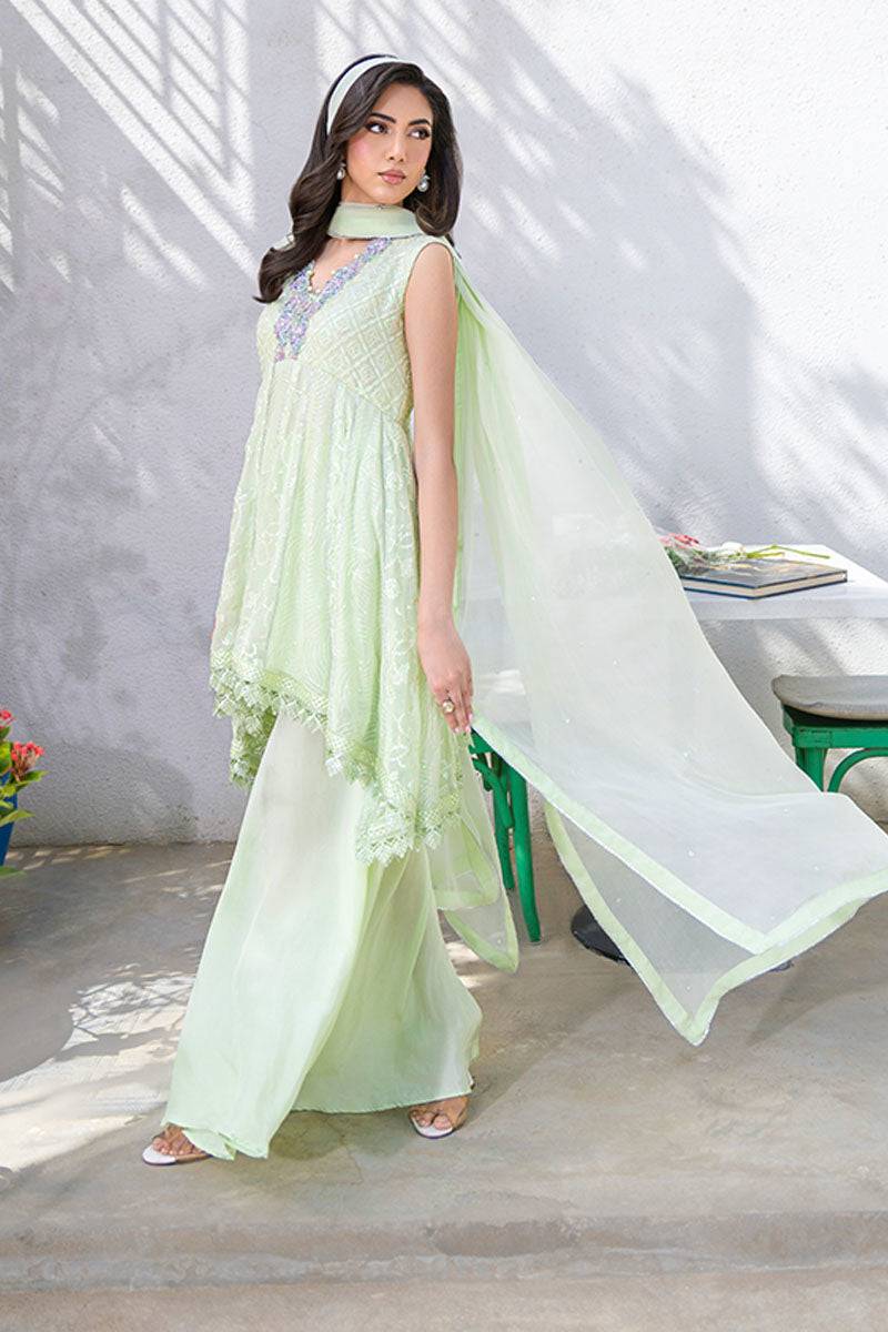 Fatima Khan | La Fleur Eid Edit | Pale Pistachio by Maria Faisal - Registered Vendor of : Fatima Khan - type : Ladies Clothes - 100% original wedding dresses