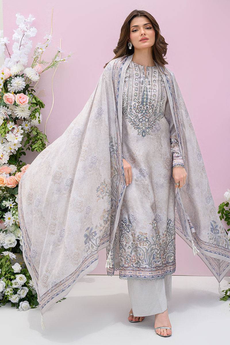 Fatima Khan | Eid Digital Silk Prints | Moonlit Grace by Maria Faisal - Registered Vendor of : Fatima Khan - type : Ladies Clothes - 100% original wedding dresses