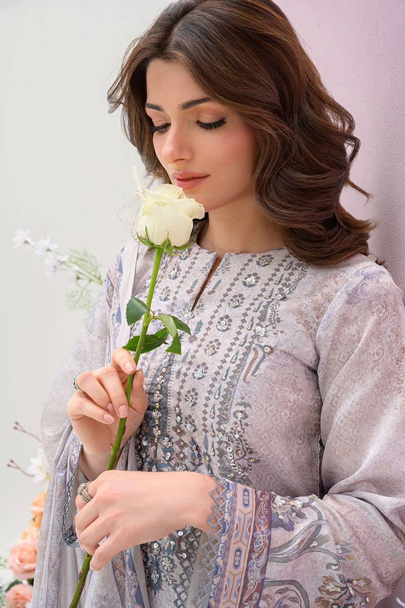 Fatima Khan | Eid Digital Silk Prints | Moonlit Grace by Maria Faisal - Registered Vendor of : Fatima Khan - type : Ladies Clothes - 100% original wedding dresses