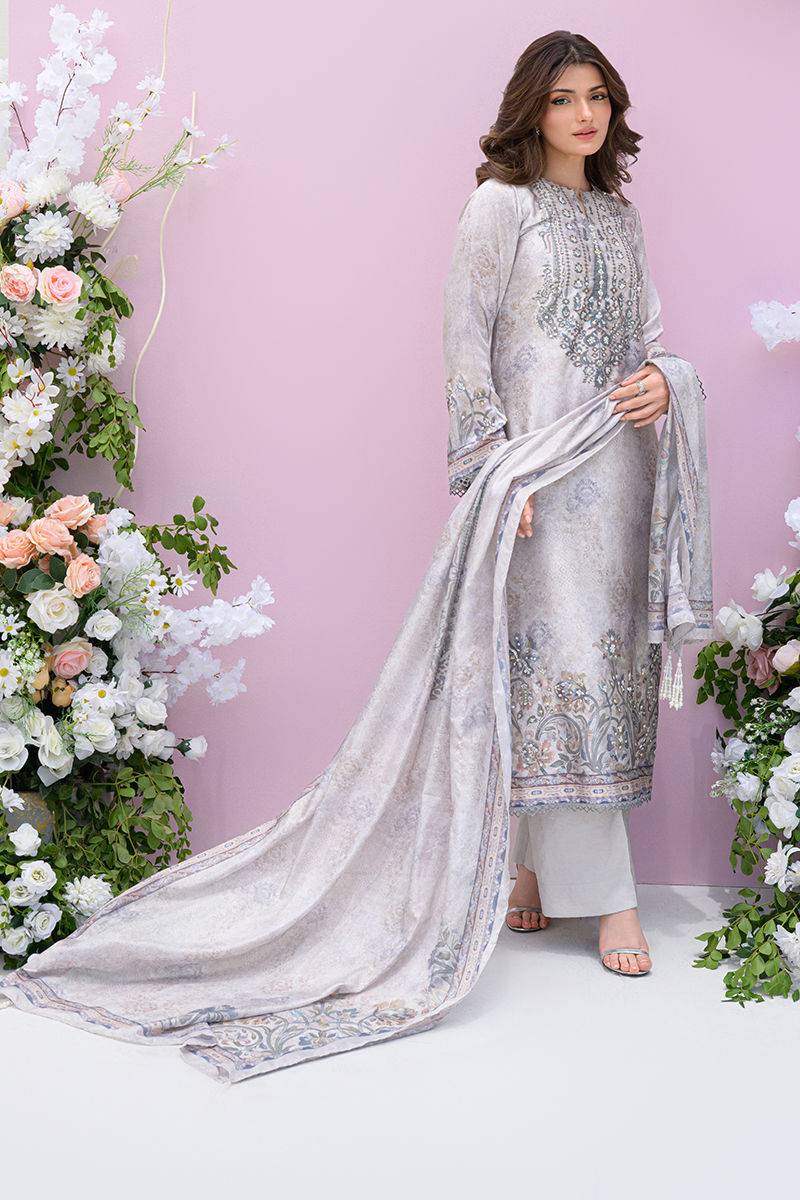 Fatima Khan | Eid Digital Silk Prints | Moonlit Grace by Maria Faisal - Registered Vendor of : Fatima Khan - type : Ladies Clothes - 100% original wedding dresses