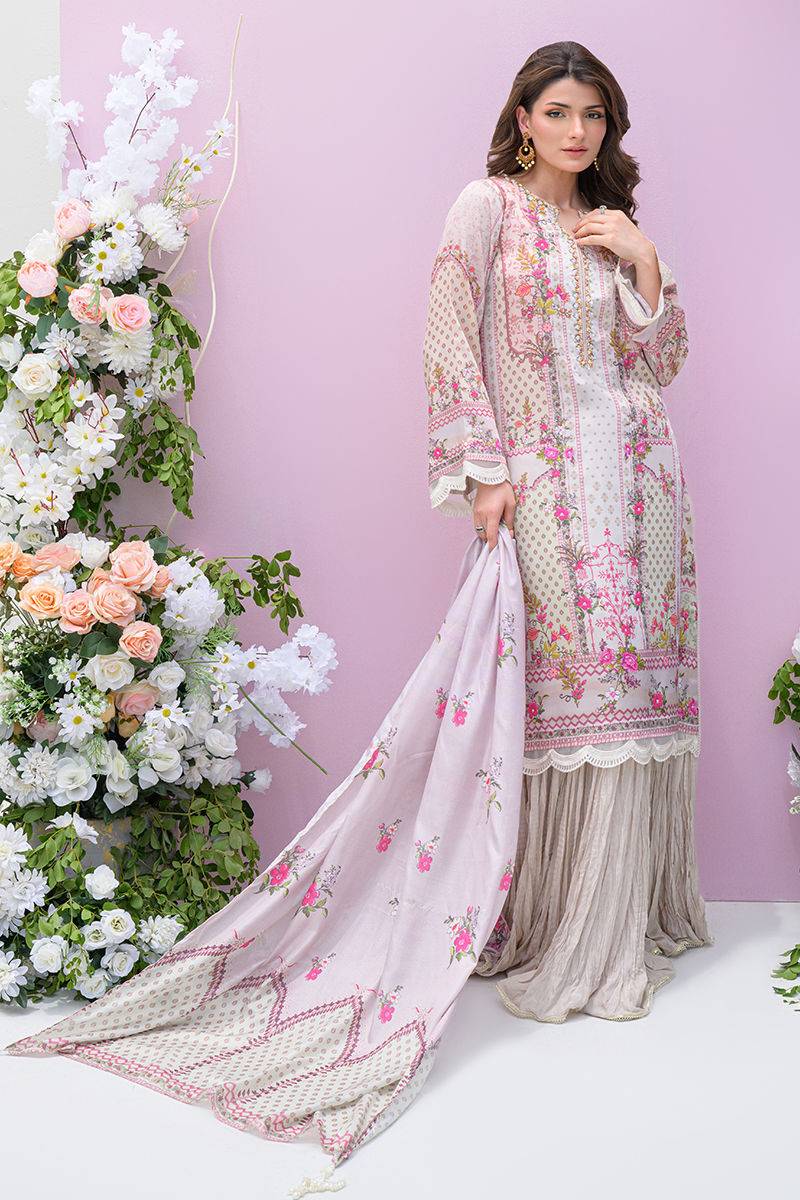 Fatima Khan | Eid Digital Silk Prints | Floralia by Maria Faisal - Registered Vendor of : Fatima Khan - type : Ladies Clothes - 100% original wedding dresses