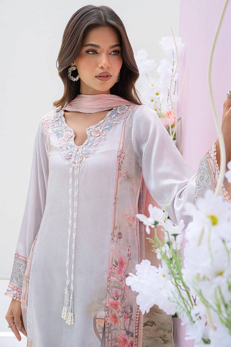Fatima Khan | Eid Digital Silk Prints | Oriental Haze by Maria Faisal - Registered Vendor of : Fatima Khan - type : Ladies Clothes - 100% original wedding dresses