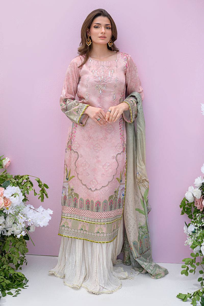 Fatima Khan | Eid Digital Silk Prints | Petaluxe by Maria Faisal - Registered Vendor of : Fatima Khan - type : Ladies Clothes - 100% original wedding dresses