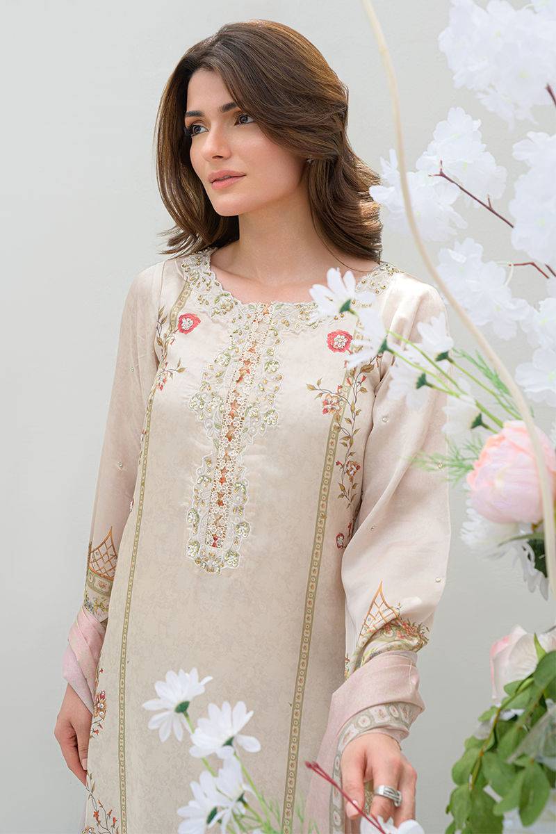 Fatima Khan | Eid Digital Silk Prints | Elysium by Maria Faisal - Registered Vendor of : Fatima Khan - type : Ladies Clothes - 100% original wedding dresses