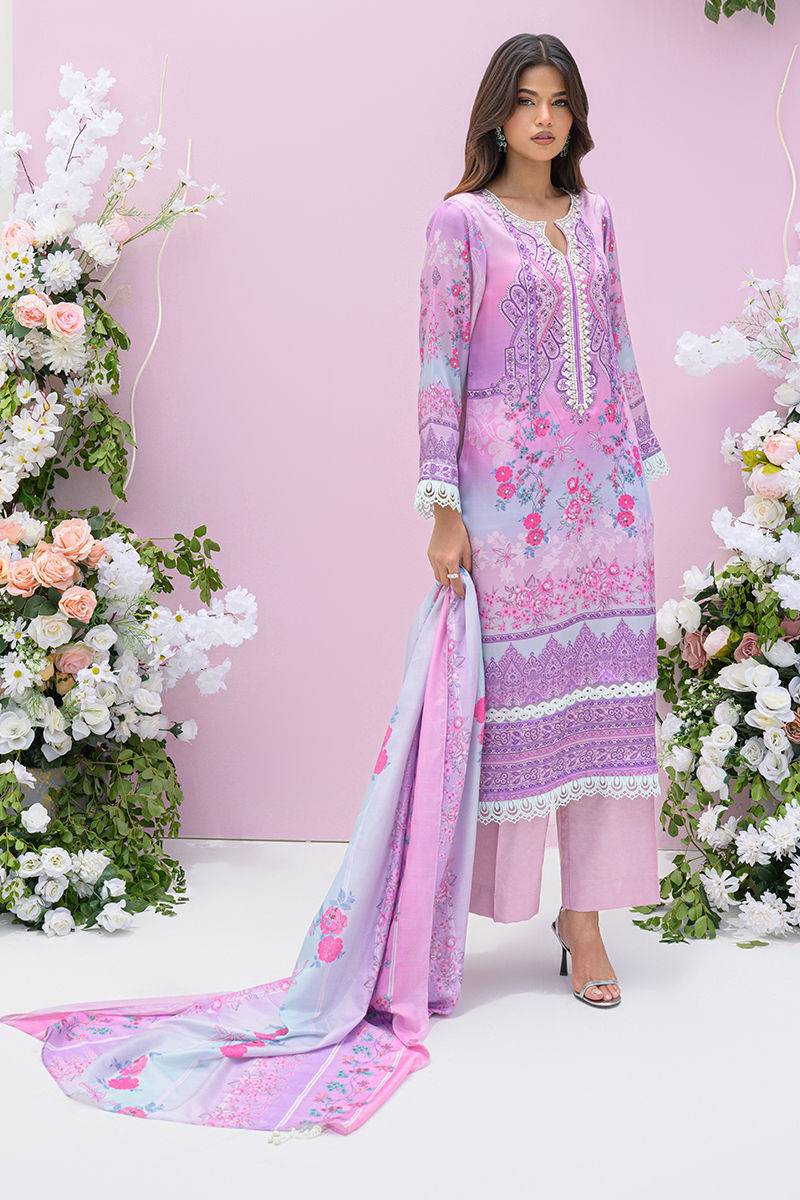 Fatima Khan | Eid Digital Silk Prints | Gardenia by Maria Faisal - Registered Vendor of : Fatima Khan - type : Ladies Clothes - 100% original wedding dresses