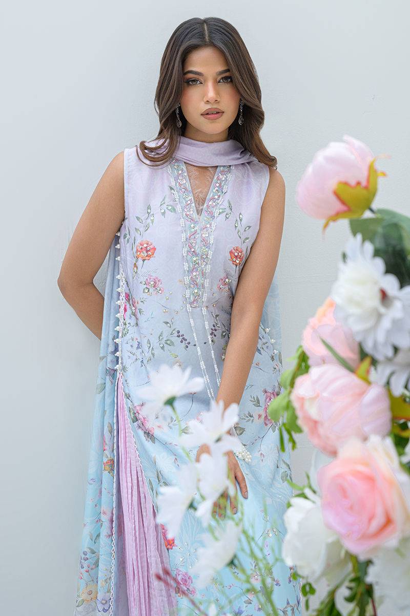 Fatima Khan | Eid Digital Silk Prints | Skye by Maria Faisal - Registered Vendor of : Fatima Khan - type : Ladies Clothes - 100% original wedding dresses