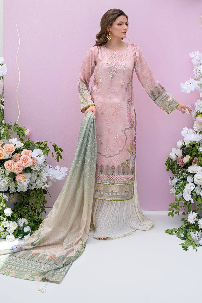 Fatima Khan | Eid Digital Silk Prints | Petaluxe by Maria Faisal - Registered Vendor of : Fatima Khan - type : Ladies Clothes - 100% original wedding dresses