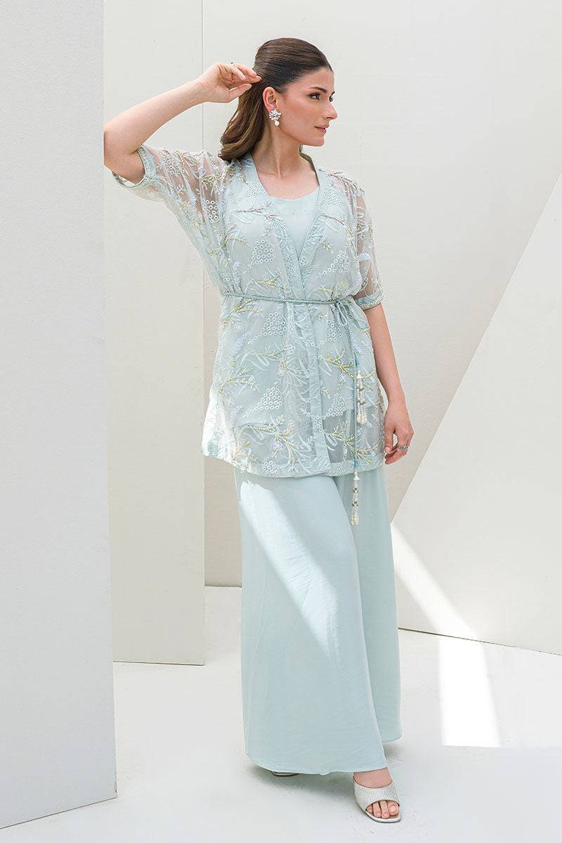 Fatima Khan | Serene Eid Luxe Pret | Luscious Aqua by Maria Faisal - Registered Vendor of : Fatima Khan - type : Ladies Clothes - 100% original wedding dresses