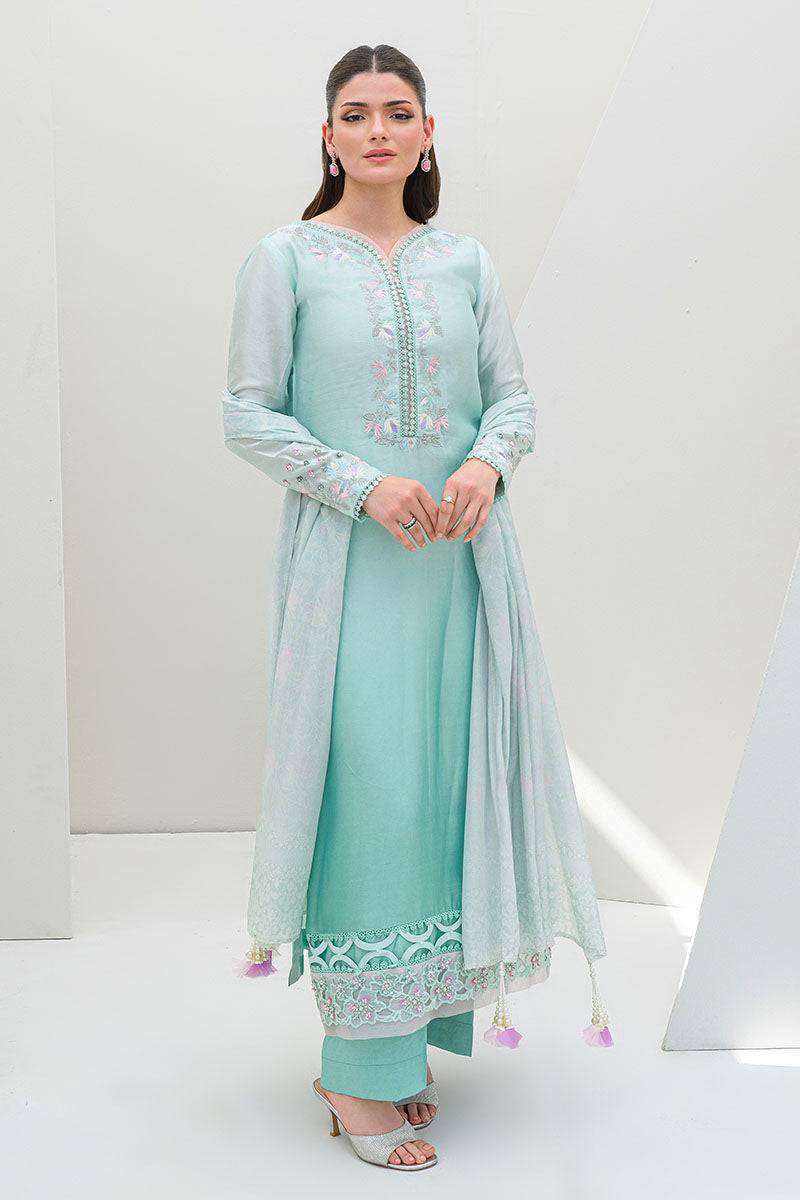 Fatima Khan | Serene Eid Luxe Pret | Minty Magic by Maria Faisal - Registered Vendor of : Fatima Khan - type : Ladies Clothes - 100% original wedding dresses