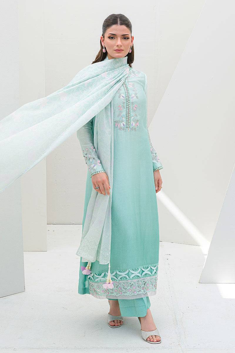 Fatima Khan | Serene Eid Luxe Pret | Minty Magic by Maria Faisal - Registered Vendor of : Fatima Khan - type : Ladies Clothes - 100% original wedding dresses