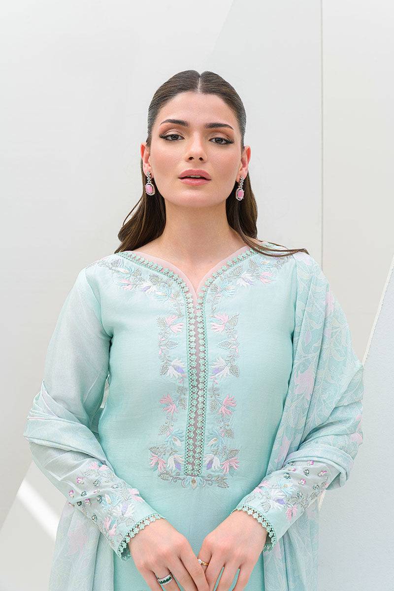 Fatima Khan | Serene Eid Luxe Pret | Minty Magic by Maria Faisal - Registered Vendor of : Fatima Khan - type : Ladies Clothes - 100% original wedding dresses