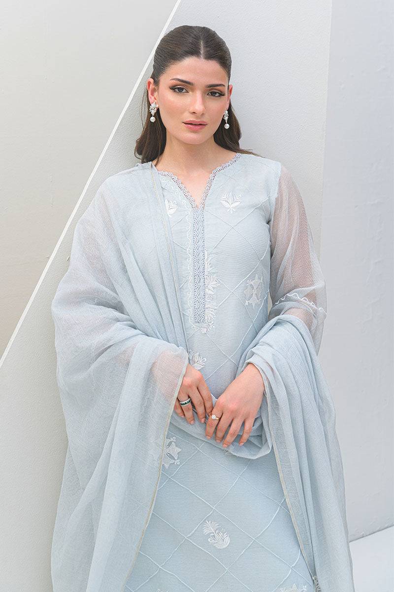 Fatima Khan | Serene Eid Luxe Pret | Azure Frost by Maria Faisal - Registered Vendor of : Fatima Khan - type : Ladies Clothes - 100% original wedding dresses