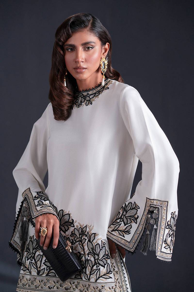MNR | Chai Coffee Luxury Pret | Silken Tea by Maria Faisal - Registered Vendor of : MNR - type : Ladies Clothes - 100% original wedding dresses