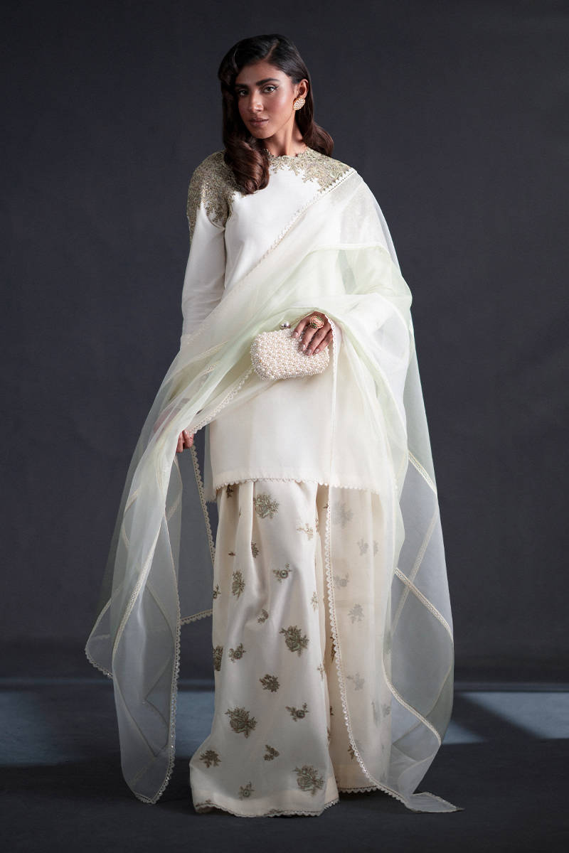 MNR | Chai Coffee Luxury Pret | Mint To Be by Maria Faisal - Registered Vendor of : MNR - type : Ladies Clothes - 100% original wedding dresses