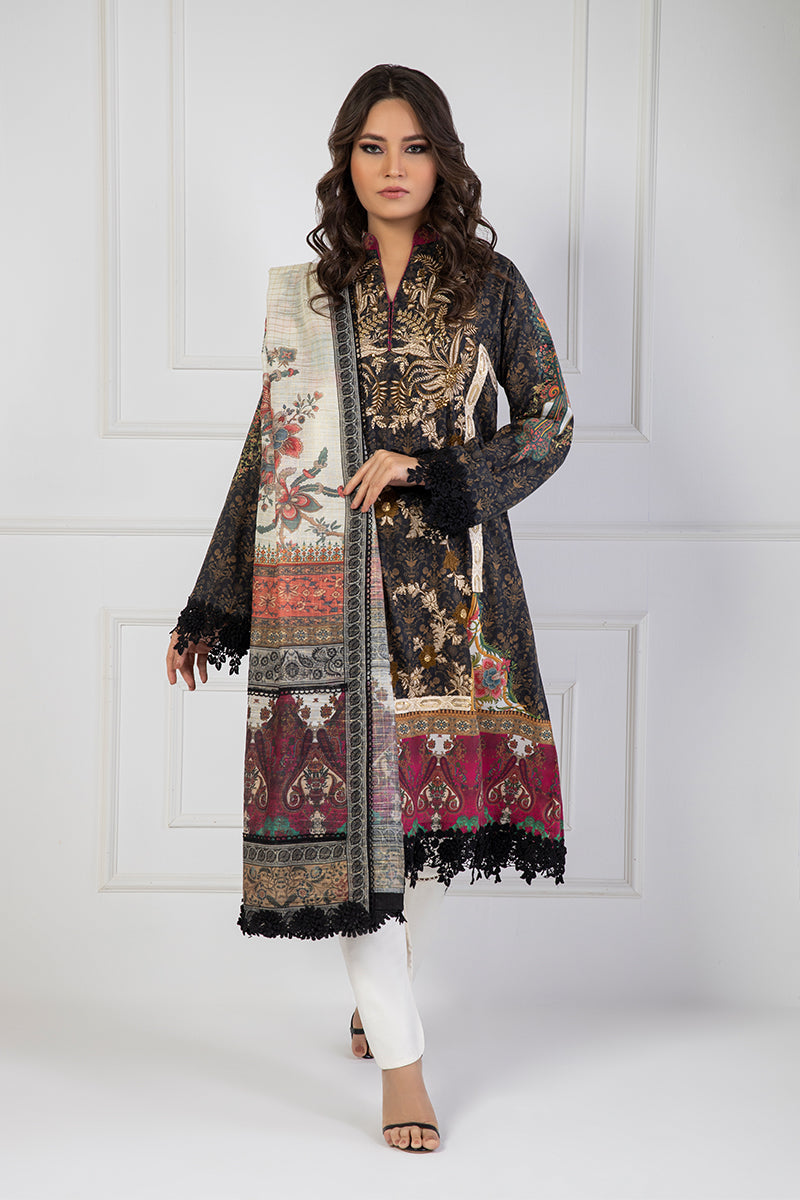 Shamaeel Ansari | Bagh e Bahar Lawn | Shab-e-Gulzar - Luxury Dress - available at Maria Faisal in UK and USA.