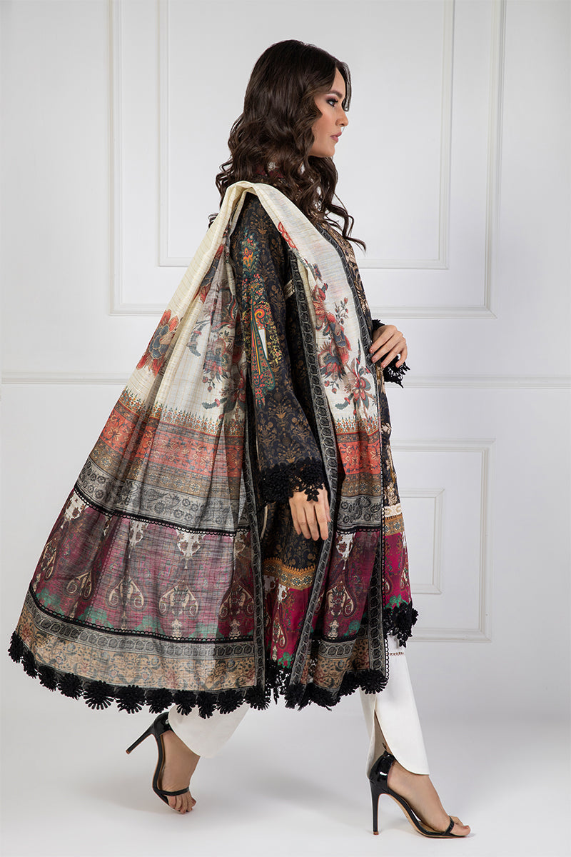 Shamaeel Ansari | Bagh e Bahar Lawn | Shab-e-Gulzar - Luxury Dress - available at Maria Faisal in UK and USA.
