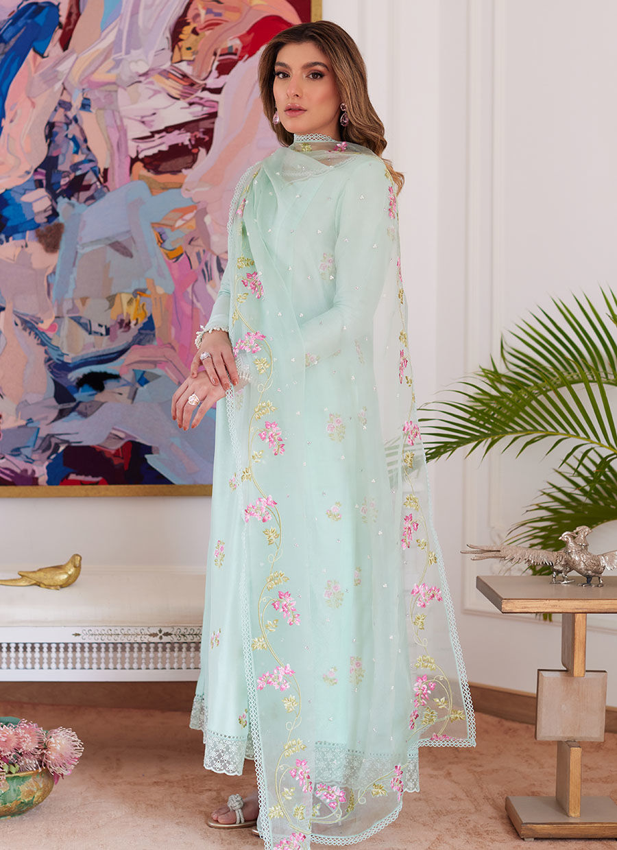 Farah Talib Aziz | Luna Eid Collection 24 | ELYSSIA MINT - Ladies Clothes - Maria Faisal