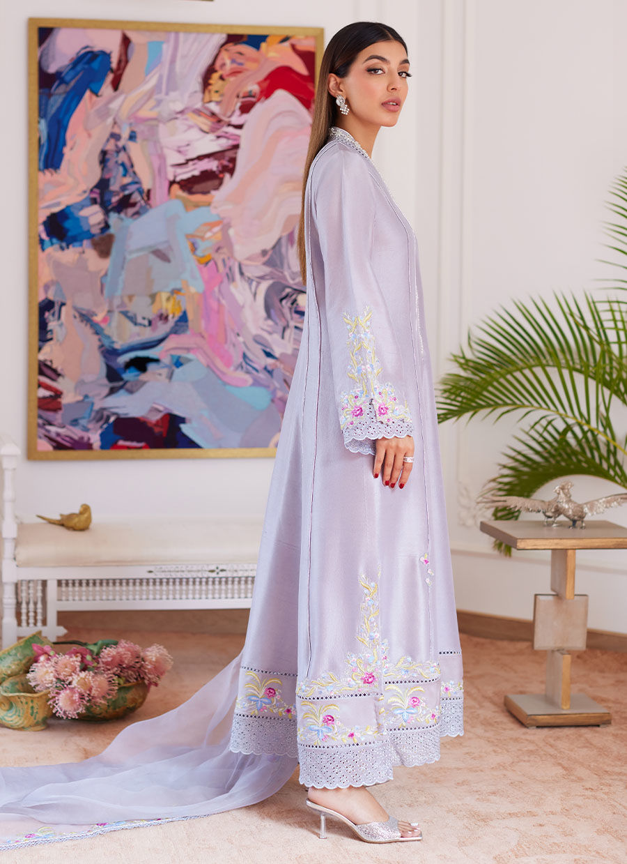 Farah Talib Aziz | Luna Eid Collection 24 | ODETTE SILVER GREY - Ladies Clothes - Maria Faisal