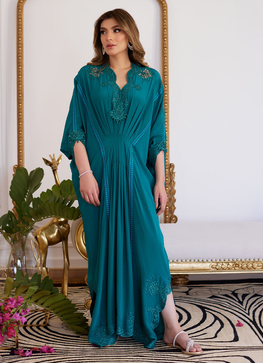 Farah Talib Aziz | Luna Eid Collection 24 | EMMELINE EMERALD CREPE - Ladies Clothes - Maria Faisal