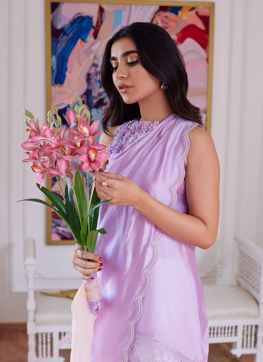 Farah Talib Aziz | Luna Eid Collection 24 | SUZETTE LAVENDER - Ladies Clothes - Maria Faisal