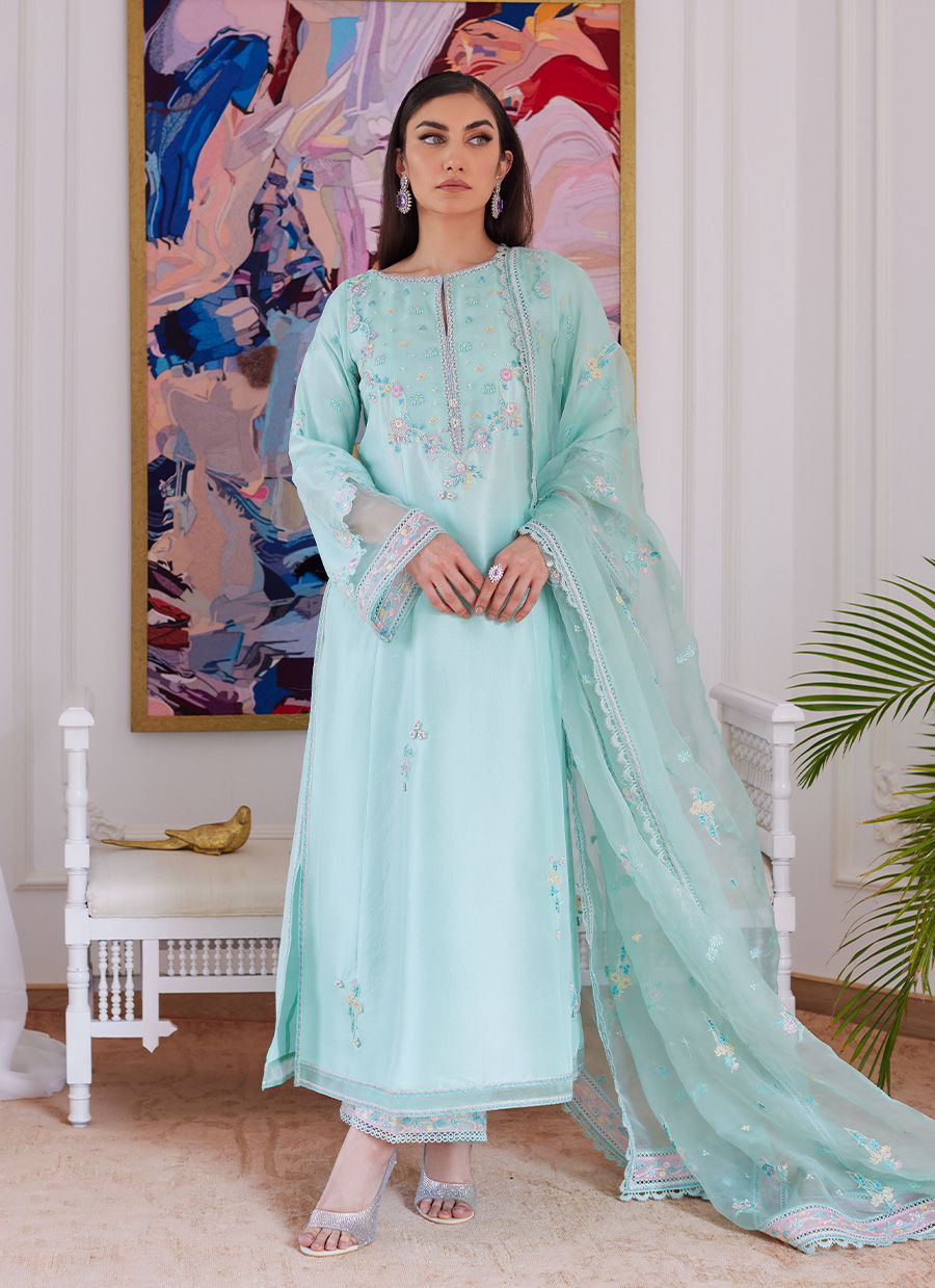 Farah Talib Aziz | Luna Eid Collection 24 | AURELLA MINT - Ladies Clothes - Maria Faisal