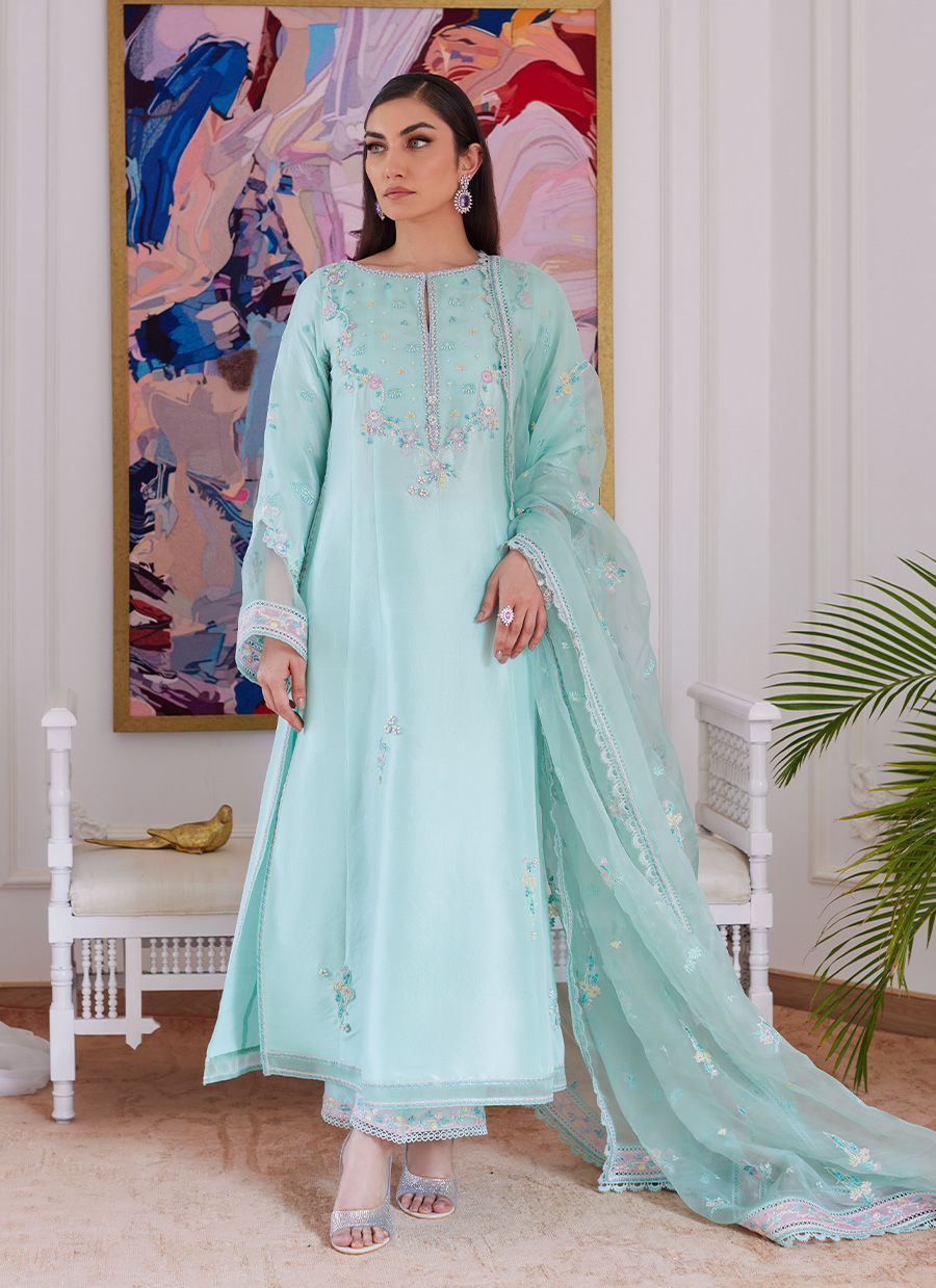 Farah Talib Aziz | Luna Eid Collection 24 | AURELLA MINT - Ladies Clothes - Maria Faisal