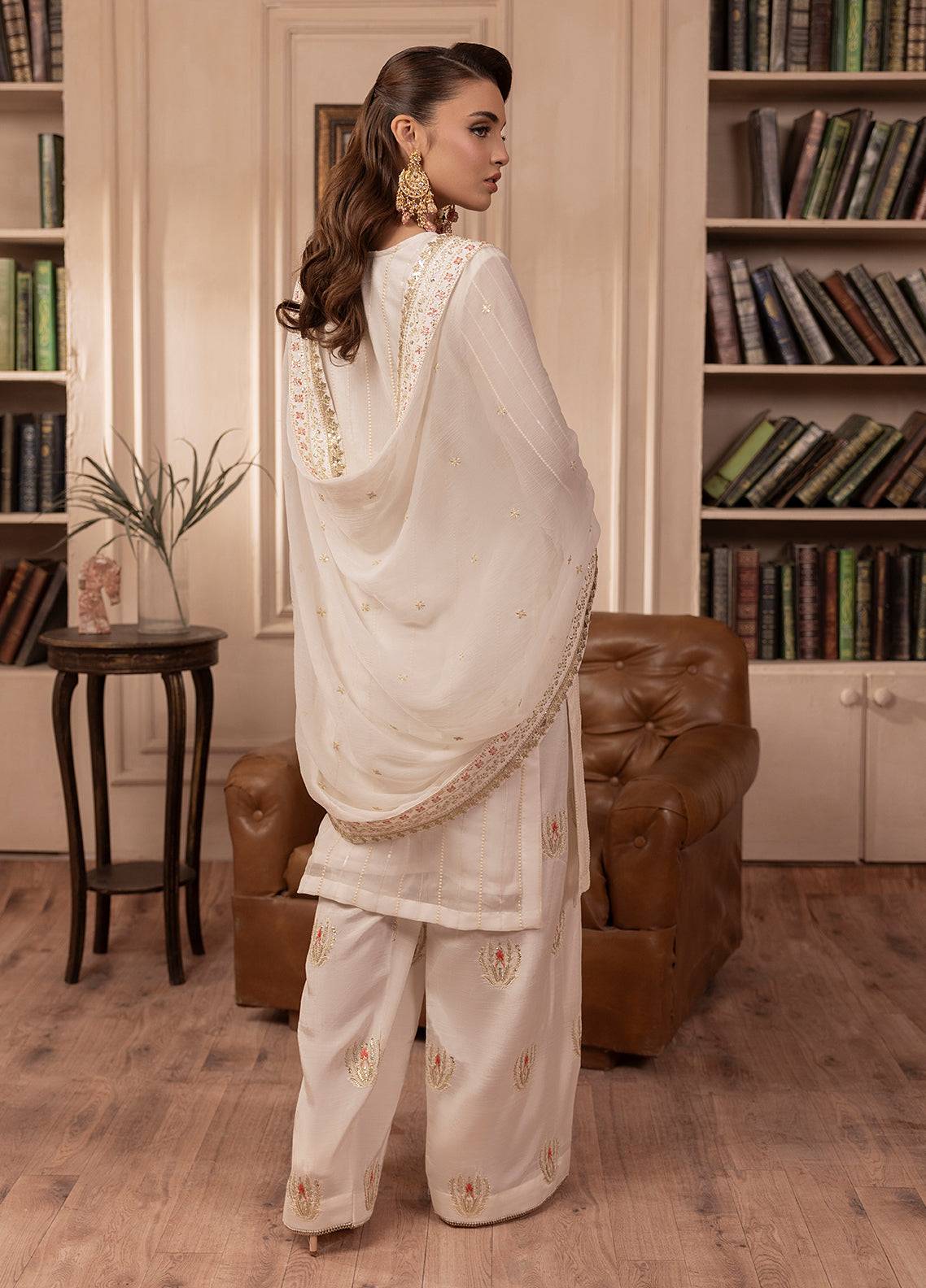Sahane | Elyssa Festive Chiffon | CT-19005 Perle - ELYSSA by Maria Faisal - Registered Vendor of : Sahane - type : Ladies Clothes - 100% original wedding dresses