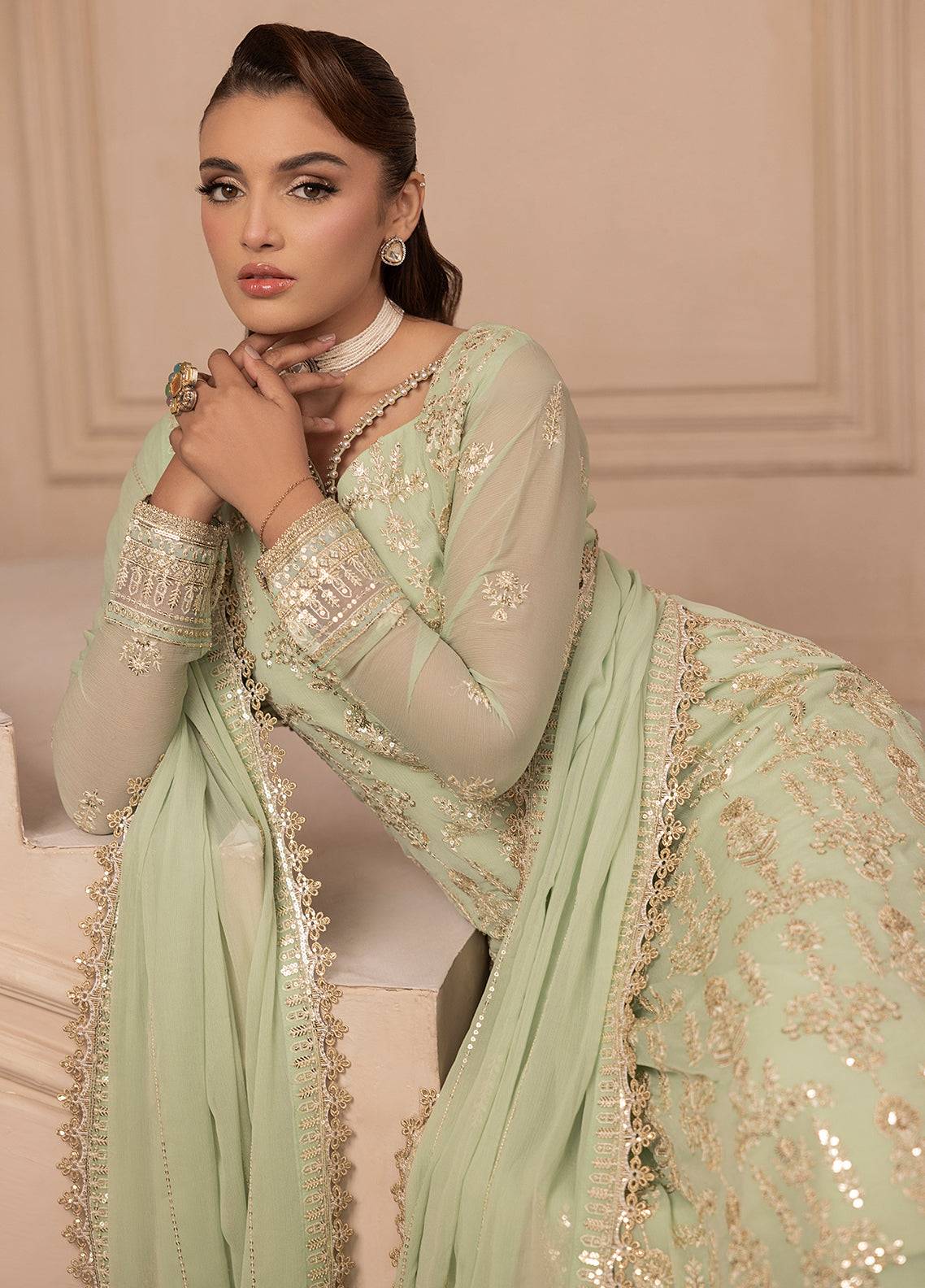 Sahane | Elyssa Festive Chiffon | CT-19004 Emera - ELYSSA by Maria Faisal - Registered Vendor of : Sahane - type : Ladies Clothes - 100% original wedding dresses