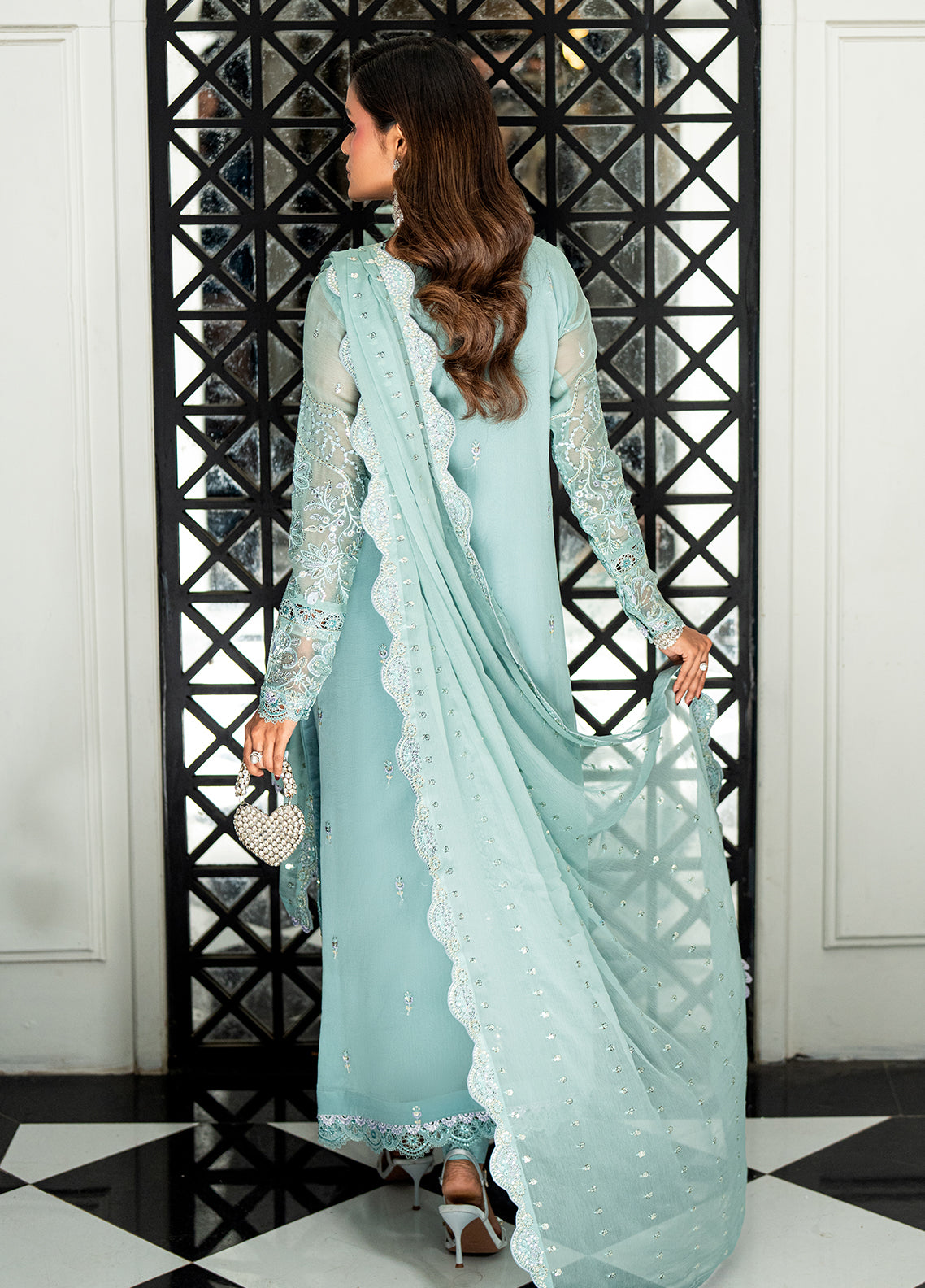 Sahane | Maison D'or Collection | CT 27004 Drizzle - Luxury Dress - available at Maria Faisal in UK and USA.