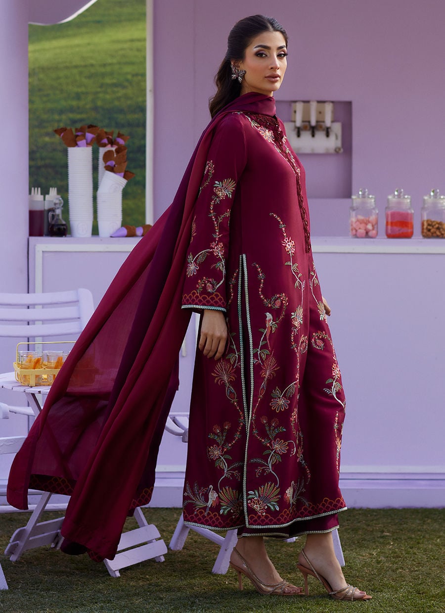 Farah Talib Aziz | Luna Eid 26 | Caire Shirt And Dupatta - Luxury Dress - available at Maria Faisal in UK and USA.