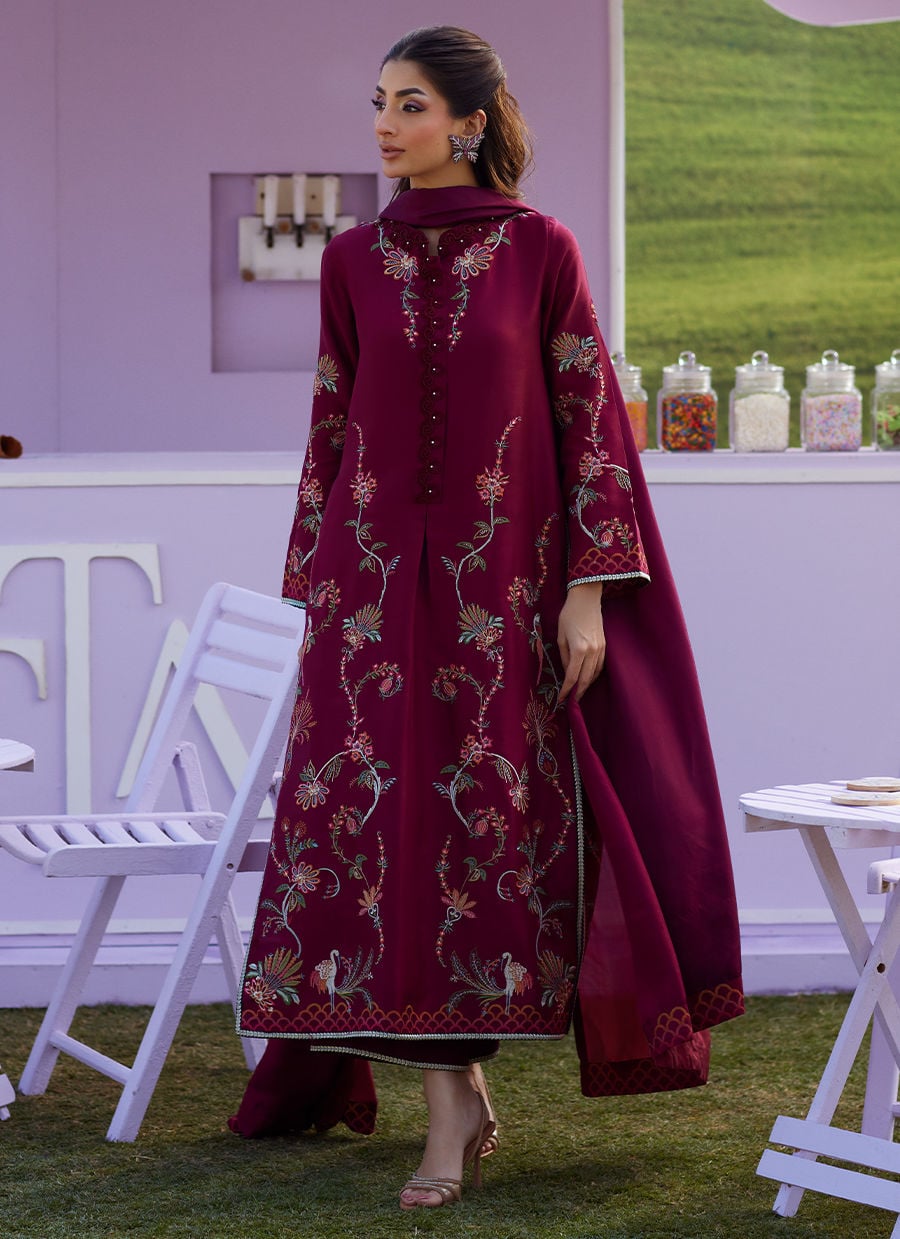Farah Talib Aziz | Luna Eid 26 | Caire Shirt And Dupatta - Luxury Dress - available at Maria Faisal in UK and USA.