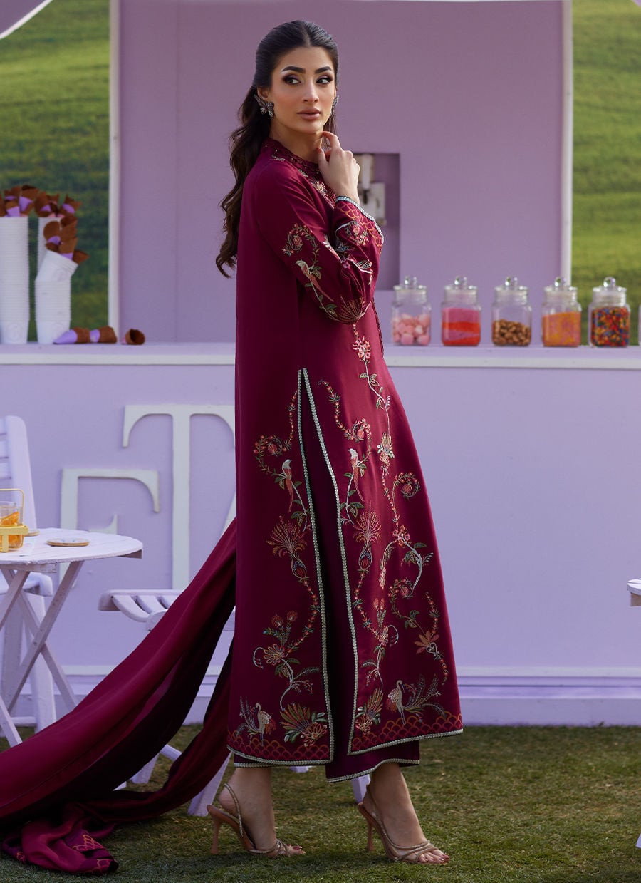 Farah Talib Aziz | Luna Eid 26 | Caire Shirt And Dupatta - Luxury Dress - available at Maria Faisal in UK and USA.