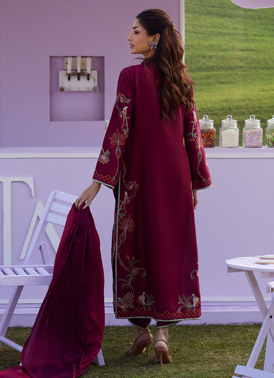 Farah Talib Aziz | Luna Eid 26 | Caire Shirt And Dupatta - Luxury Dress - available at Maria Faisal in UK and USA.