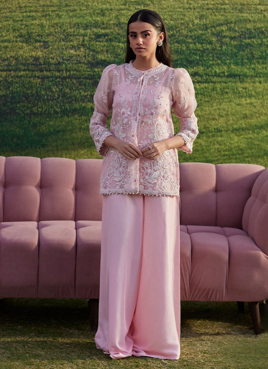 Farah Talib Aziz | Luna Eid 26 | Mairi Jacket - Luxury Dress - available at Maria Faisal in UK and USA.