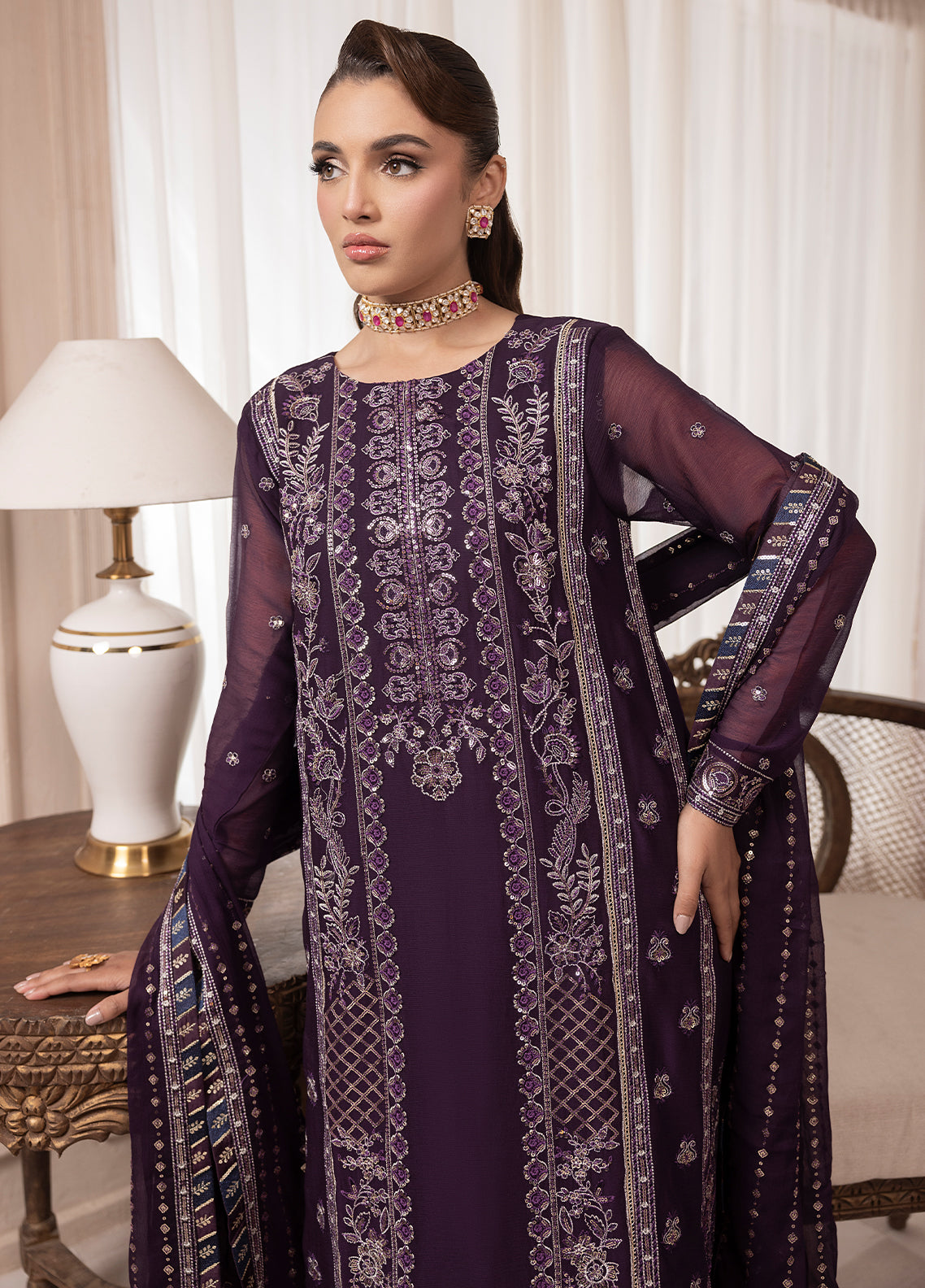 Sahane | Elyssa Festive Chiffon | CT-19006 Mure - ELYSSA by Maria Faisal - Registered Vendor of : Sahane - type : Ladies Clothes - 100% original wedding dresses
